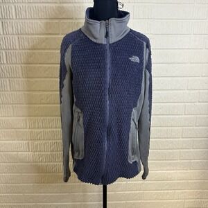 The North Face Jacket Women‎ Sz XL Purple Full Zip Long Sleeve Full Zip Pockets